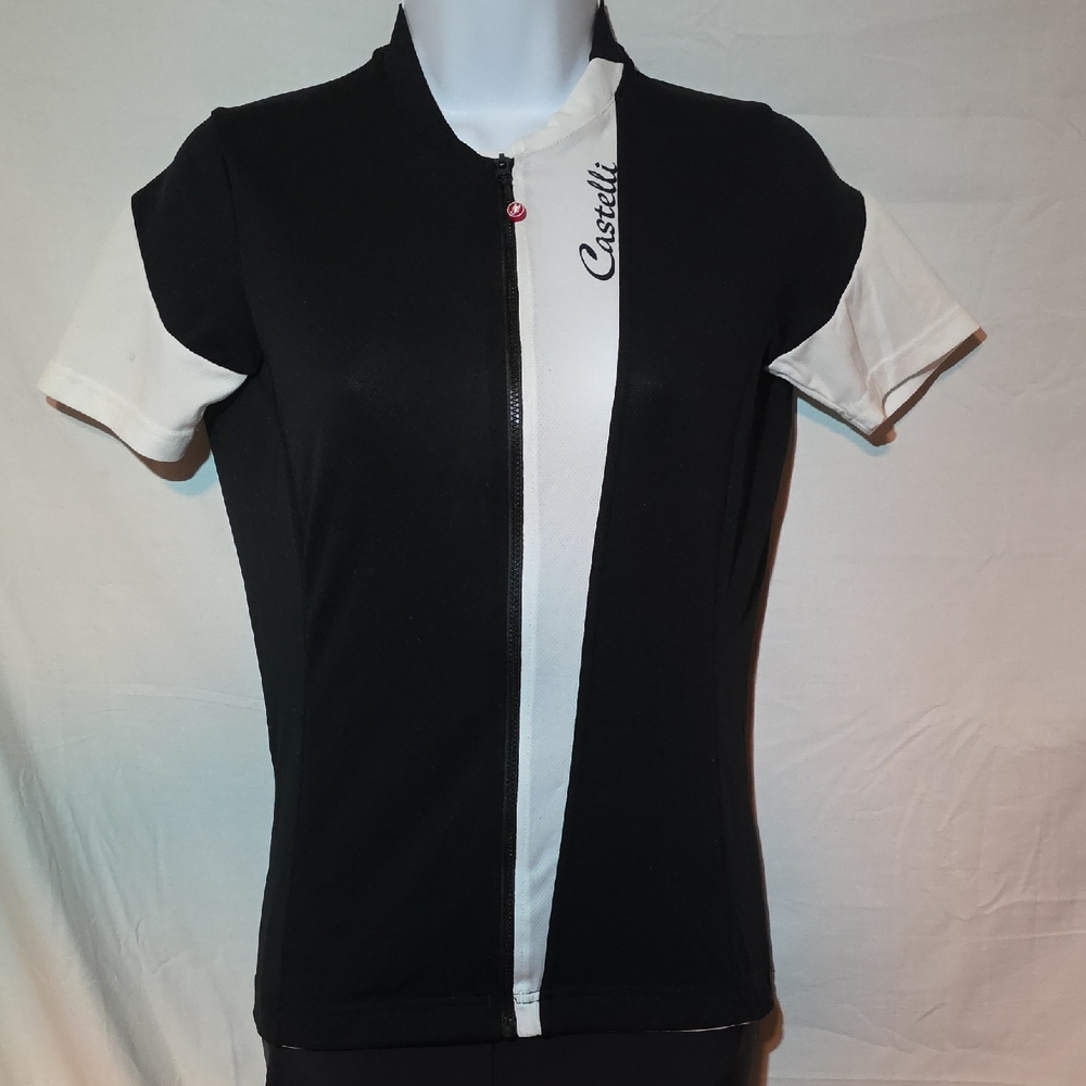 Castelli Women's Black and White Short Sleeve Cycling Jersey